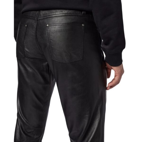 Black leather pant