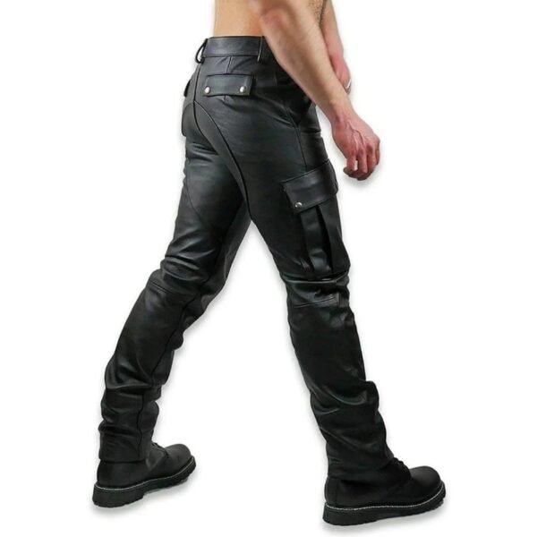 Cargo leather pant