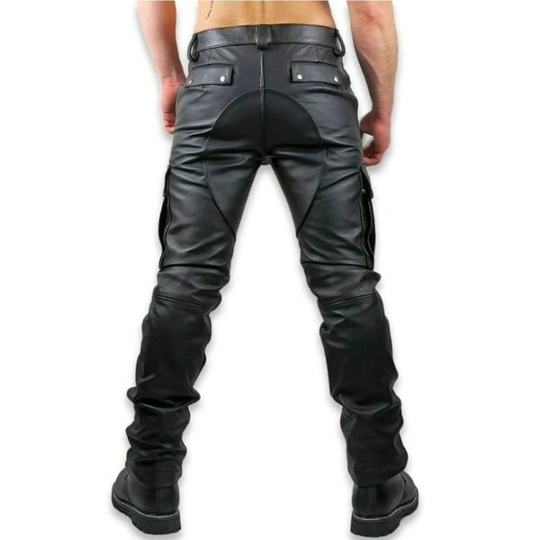 Cargo leather pant